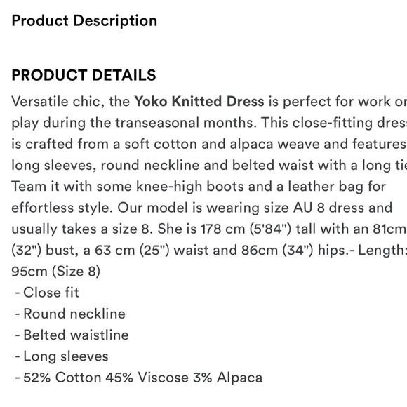 🌟Host Pick🌟 Oxford Knitted Dress Size 10 - Picture 7 of 7